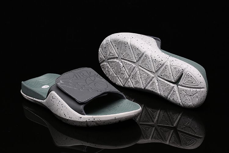 Air Jordan Hydro 7 Sandals Grey Green - Click Image to Close